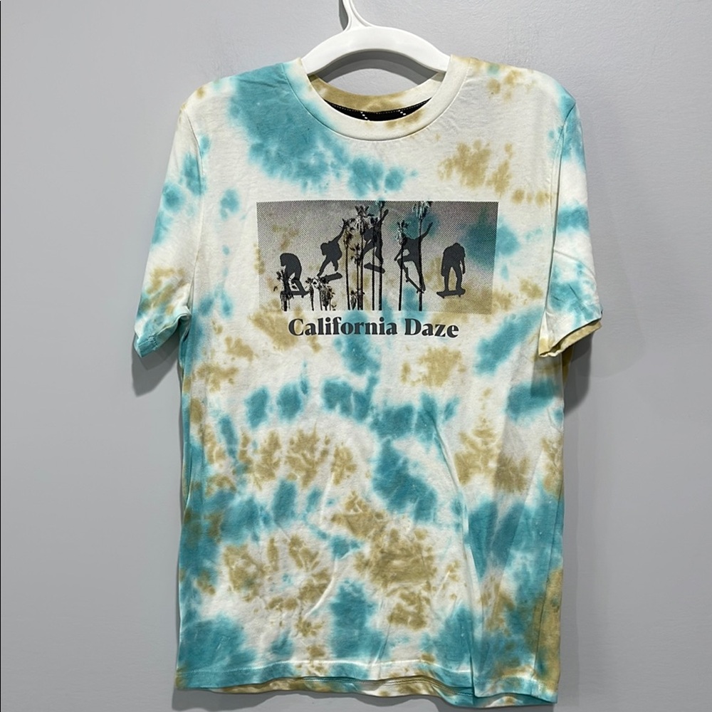 Art Class Tie-Dye Tee in Blue and Tan size 12/14 teen or large